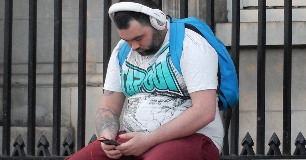 Overweight man